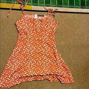 SHEIN Orange Floral Dress